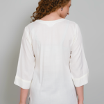 Sufiana White Rayon Tunic