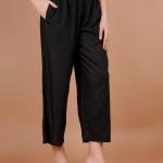 Sufiana Black Rayon Palazzo for Women
