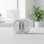 Heyuva C-M-f Wireless Earbuds with Bass Sound, Ergonomic Design (White)