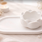 Handmade Gypsum Décor Piece With A Smooth Matte Finish