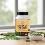 Trustmeds Pure Organic Moringa Leaf Capsules 500mg High Potency Superfood Dose - 60 Vegan Veg Capsules for Vitamins, Energy, Immunity