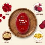 Vaidayu Rose & Beetroot Handmade Soap – For Natural Glow, Skin Softening & Brightening (100g)