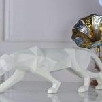 VIBHSA Artifacts Decorative Antique Elegant Panther Antique Statue for Home Decor Office Cafe - Vintage Wildlife-Inspired Figurine Retro
