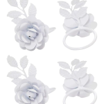 Vibhsa Flower Napkin Rings Flower Napkin Rings for Wedding Banquet Birthday Party