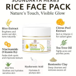 Rice Face Pack | Skin Brightening & Pore Tightening | With Rice Extract, Aloe Vera & Multani Mitti For Clear & Glowing Skin