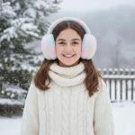 STYLISH SOFT AND WARM WINTER EARMUFF FOR KIDS GIRLS AND WOMEN MULTICOLOUR PACK OF 1