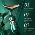 3-in-1 Anti-Wrinkle Face, Neck & Eye Vibration Facial Massager | Face Slimming, Sculpting, Uplifting, Skin Firming & Tightening Tool for Glowing Skin (Green)