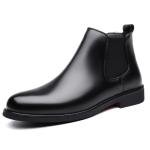 Latest Premium Men Leather Chelsea Boots with TPR Sole | Genuine Leather Slip-On Ankle Length Boots | Stylish & Comfortable Formal/Casual Boots for Men & Boys