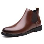 Latest Premium Men Leather Chelsea Boots with TPR Sole | Genuine Leather Slip-On Ankle Length Boots | Stylish & Comfortable Formal/Casual Boots for Men & Boys