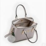 Premium Quality Women’s Stylish Handbag | Elegant PU Leather Shoulder & Tote Bag for Ladies | Spacious Multi-Compartment Design with Golden Hardware & Fur Ball Charm