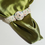 Multi-String Beaded Choker Necklace Set With Matching Stud Earrings