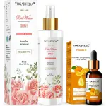 Yogarveda Rose Water Spray 200ml And Vitamin C Face Serum (30ml) Combo