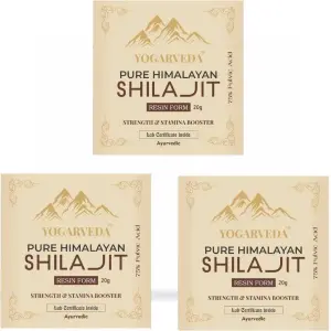 Yogarveda Pure Himalayan Shilajit Resin 20G 100% Ayurvedic Energy And Immunity Booster (20 G)”