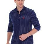 Navy Blue Slim Fit Casual Shirt