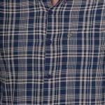 Blue & Beige Plaid Relax Fit Checked Shirt