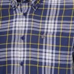 Primarily Blue Checked Slim Fit Casual Shirt