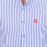 Sky Blue Slim Fit Casual Shirt