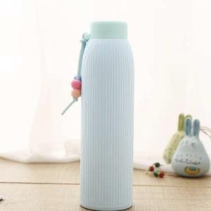 BARBAR KHARIDO Heavy Quality Bean Thread Glass Water Bottle With Silicone Cover 350ml Multicolor
