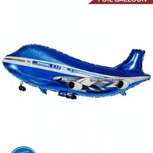 Aeroplan Shape Foil Balloon for Aviation Navy Theme Happy Birthday Party (pack of 1)