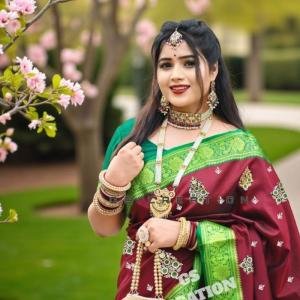 GS Creation Banarasi Satin Silk Saree With Blouse