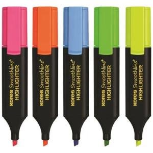 Smooth line Highlighters Pack of 5 - Multi color