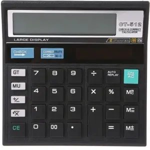 basics AB-512 12-Digit Display Basic Calculator(Black)