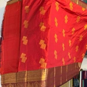 ✨ Dharmavaram Pattu Saree — Royal Elegance with Unique Pallakki Border ✨