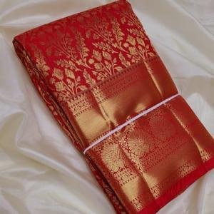 Red Dharmavaram  Silk Saree
