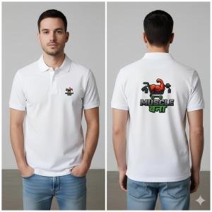 Binayak Men's Regular Fit Muscle  Printed Half Sleeves