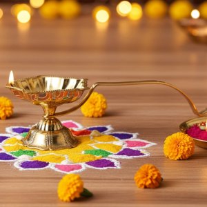 Brass Table Decor Akhand Deepak