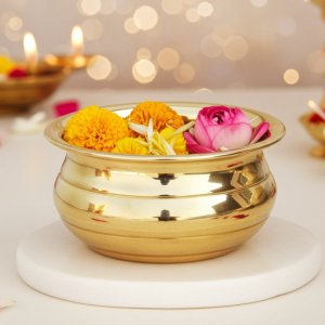 Brass Decorative Flower Urli – Home Decor Bowl