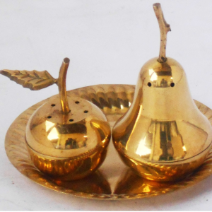 Brass Namak Dani And Mirch Dani Salt And Pepper Holder