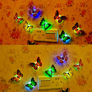 The Butterfly 3d Night Lamp Comes with 3d Illusion Design Suitable for Drawing Room Lobby 3 Pcs