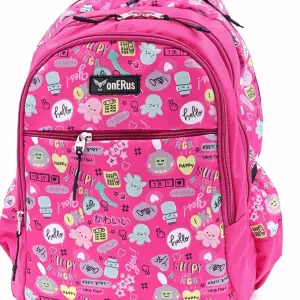 Uni 25L Stylish Printed Backpack by onERus | 3 Compartments, Water-Resistant Premium Fabric, Sturdy Zippers & Bottle Holders