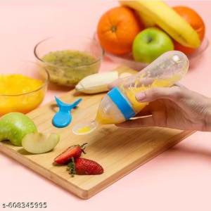 Baby Spoon Feeding Bottle with Soft Silicone Spoon Feeder