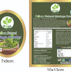 ODON NATURAL Moringa Leaf Powder I Essential Nutrition Superfood, Helps Naturally Boost Energy Levels, Rich In Vitamins & Minerals