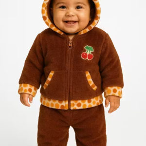 MUNIS BROWN PRINT POCKET PATTI SUIT