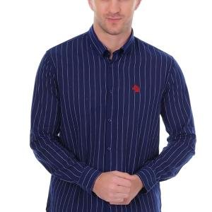 Navy Blue Slim Fit Casual Shirt