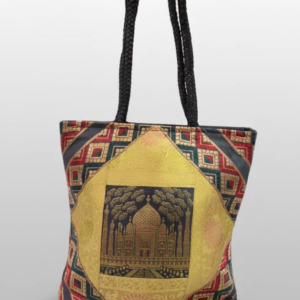 REET Banarasi Brocade Latkan Bag Satrang