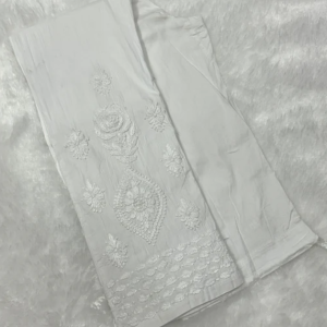 LEHER White Chikankari Bottom