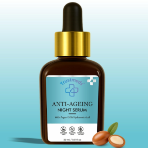 Anti-Ageing Night Serum with Argan Oil & Hyaluronic Acid, Paraben Free, Sulfate Free, Mineral Oil Free, 30ml