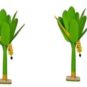 🌿 Mini Metal Banana Tree for Pooja – 1.6 Inch Pair 🌿
