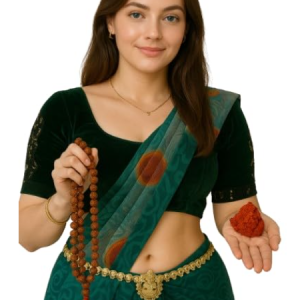 Kamiya Sindoor Original, Traditional Red Powder,for removing negetive energy and vashikaran, tilak Free with 5 mukhi rudraksh mala small dana