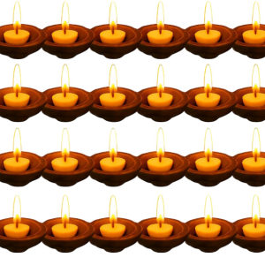 Traditional Cow Dung Diya Set with Pure Ghee Batti – 30 Eco-Friendly Diyas for Puja, Festival, and Decoration | Organic Mitti Diya for Diwali, Navratri, Mandir & Spiritual Use