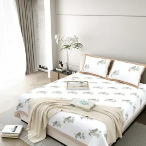 Avian Breeze King Size Pure Cotton Bedsheet