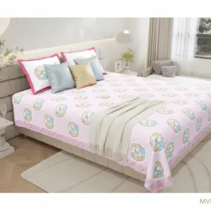 Bunny Meadow King Size Pure Cotton Bedsheet