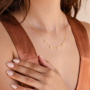 Custom Spaced Number Necklace