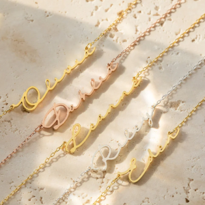Personalized Minimal Sideways Name Necklace