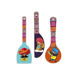 VIBHSA Wooden Wall Hanger for Home | Office | Living Room | Gift | Modern Decoration Items Set Of 3