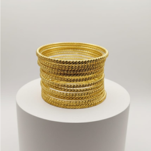 Gold Plated Bangles set of 48 Jewelry for Girls/Women